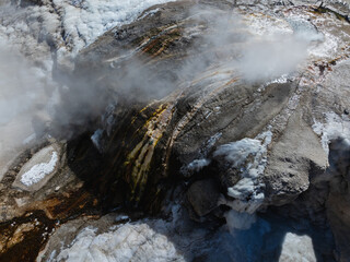 The geothermal springs in Tibet, China