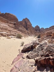 colored canyon in the Sinai desert in Egypt