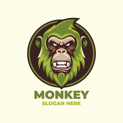 Monkey mascot logo