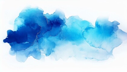 水彩画のテクスチャー素材（青、水色）