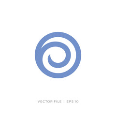 simple koru vortex circle rotate logo