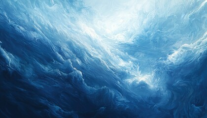 Fototapeta premium Abstract Blue Swirling Paint Texture Background