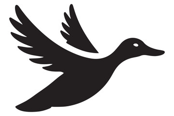 Flying Duck Silhouette Vector Graphic Design
