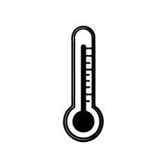 Black Thermometer Temperature Icon