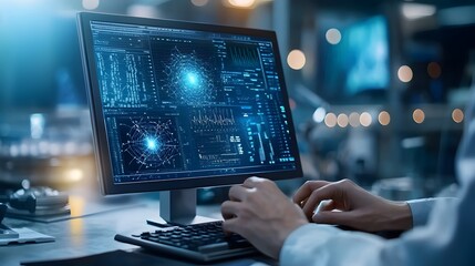 A state of the art factory utilizing the power of quantum computing to design and develop highly sophisticated biosensors for revolutionary medical applications and diagnostic tools