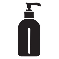 Silhouette Illustration of a Pump Bottle Dispenser