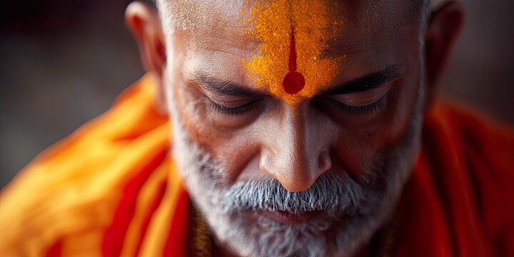 Ramakrishna Paramahamsa Jayanti Celebration Close Up Photograph