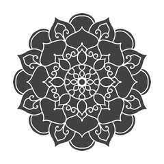 Hand drawn mandala design. Easy mandala Outline.  Vector mandala design. Mandala design for coloring