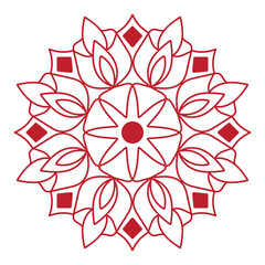 Hand drawn mandala design. Easy mandala Outline.  Vector mandala design. Mandala design for coloring