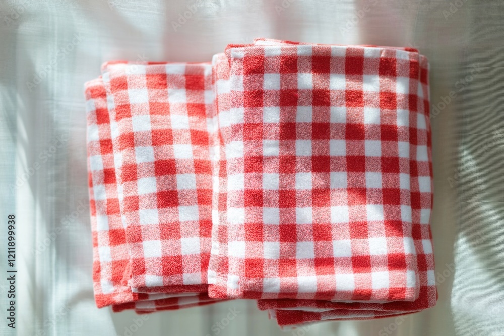 Poster two colorful towels on a clean background, perfect for decorative or functional use