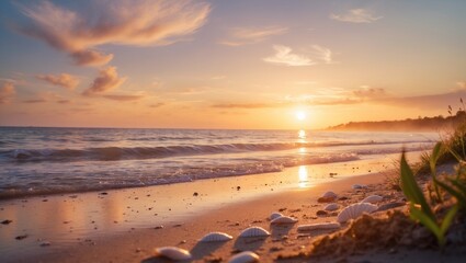 Obraz premium sunset on the beach