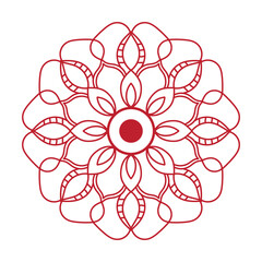 Hand drawn mandala design. Easy mandala Outline.  Vector mandala design. Mandala design for coloring