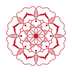 Hand drawn mandala design. Easy mandala Outline.  Vector mandala design. Mandala design for coloring