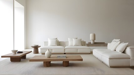 Bright Minimalist Living Room with Neutral Decor