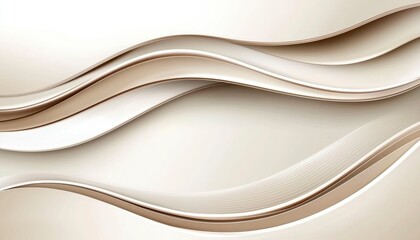 Fototapeta premium Elegant Beige and Brown Abstract Wave Design