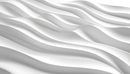 Obraz premium Abstract White Wavy Surface Design Texture Background