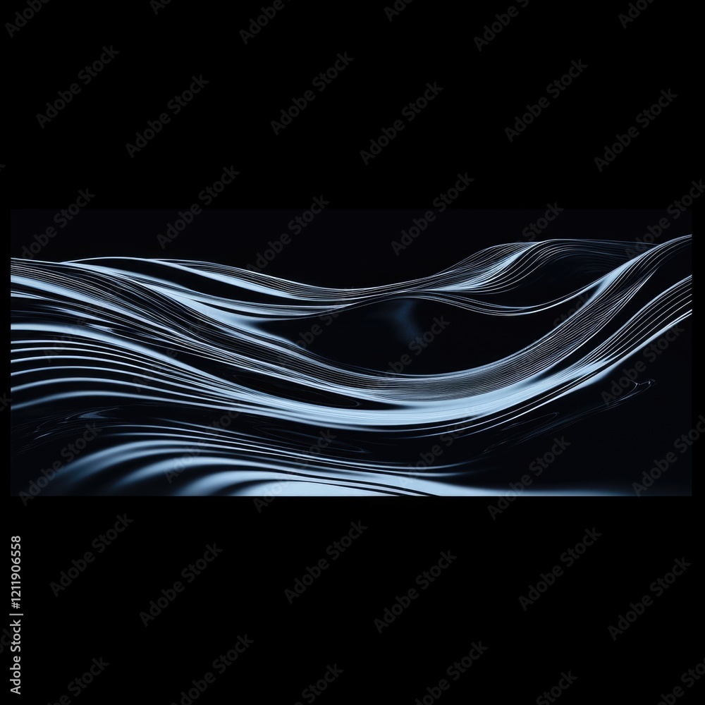 Poster a monochrome image of a wave with foamy crest