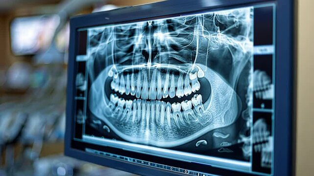 Panoramic jaw image using an orthopantomograph