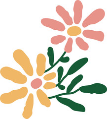 Modern art flower illustration