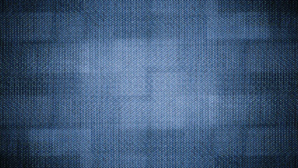 close-up of the screen texture of an old VHS video tape file, with a blue color dot background and...