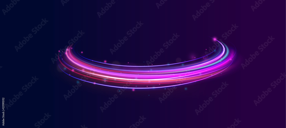 Wall mural laser beams luminous abstract sparkling isolated on a transparent background. abstract background in