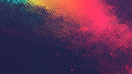 Grunge halftone gradient background with retro pixel effect. 