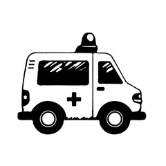 Hand Drawn Emergency Vehicle Art