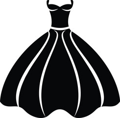 Elegant Black Ball Gown, Formal Dress, Wedding Attire, Special Occasion