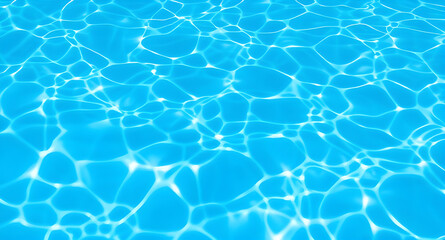 Abstract blue transparent water shadow surface texture natural ripple background