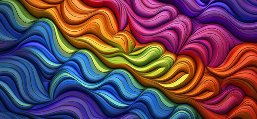 Fototapeta premium Colorful background of patterns and scaling palettes_3D