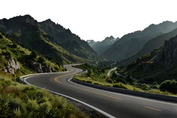 Winding mountain road
