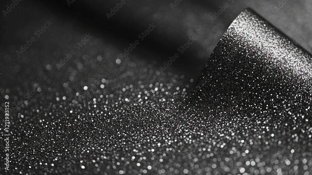Poster a close-up photo of a shiny black surface with reflections