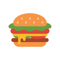 Beer drink and hamburger food icon with a crisp and elegant outline characterized by thin strokes and simplicity, offering versatile usage for web, app, or print media embracing minimalist trends