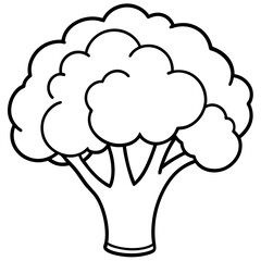 Modern Broccoli Art Illustration