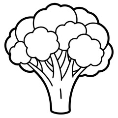 Modern Broccoli Art Illustration