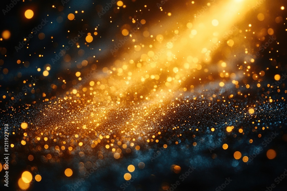 Poster a blurred image of a bright yellow light source
