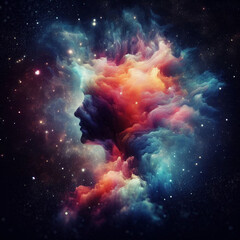Obraz premium Cosmic Mind: A Vision of Stellar Creativity