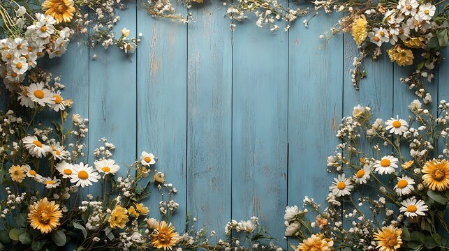 A light blue vintage chinoiserie wallpaper background