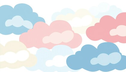 Obraz premium Pastel Cloudscape A Soft Dreamy Sky Scene