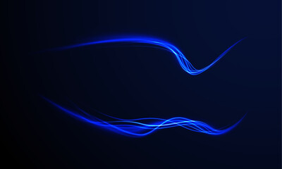 Expressway, car headlight effect. Speed connection vector background. City road car light trails motion background. Electric car and city concept Hitech communication concept innovation background. 