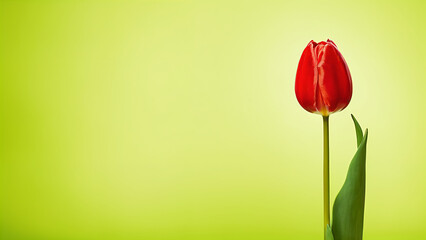 Fototapeta premium single red tulip