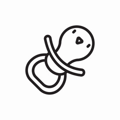 pacifier baby icon vector sign