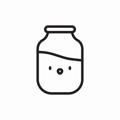 Milk bottle dairy drink icon vector sign