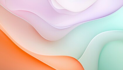 Abstract Pastel Waves of Color Gradient Design