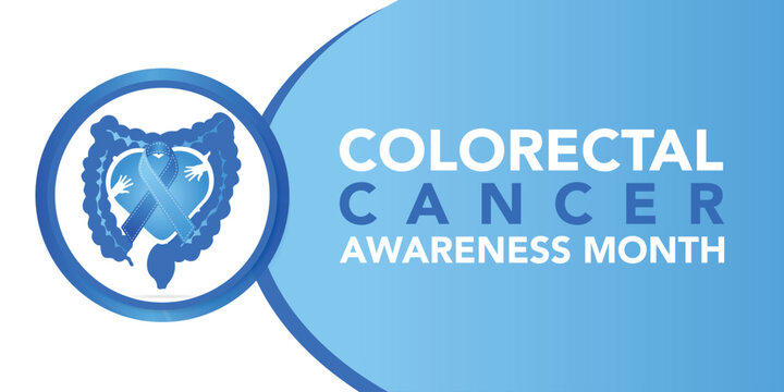 Vector illustration on the theme of Colorectal Cancer awareness month. It is a type of cancer that begins in the large intestine. The colon is the final part of the digestive tract.