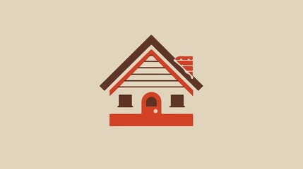 Gingerbread House Shape Vector Illustration with Glaze