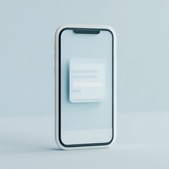 Minimalist Smartphone Icon with Popup Notification and Ad Banner