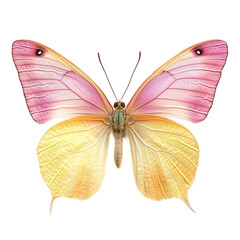 Fototapeta premium Fluro Color Butterfly Isolated on Transparent Background