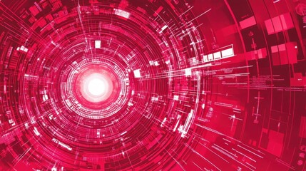 Fototapeta premium Abstract Digital Data Stream Tunnel Visualization