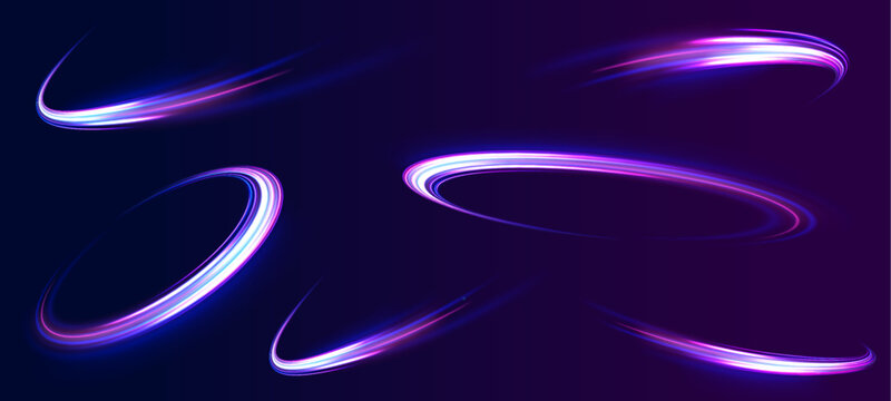 Neon color glowing lines background, Glowing wave swirl, impulse cable lines. High-speed light trails effect. Futuristic dynamic motion technology. Png, neon, line, blur, beam, ray, abstract, energy, 